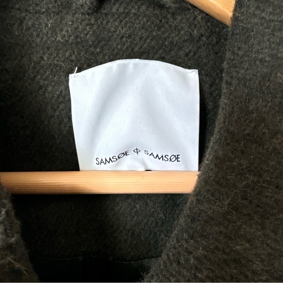 Samsoe Samsoe Kenpo Jacket Classic Dark Green Wool Blend Coat XL - Picture 4 of 8